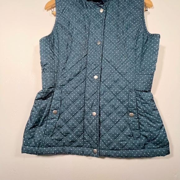 Merona Blue Quilted Vest Insulated Stand-Up Collar. Size M - Picture 9 of 11